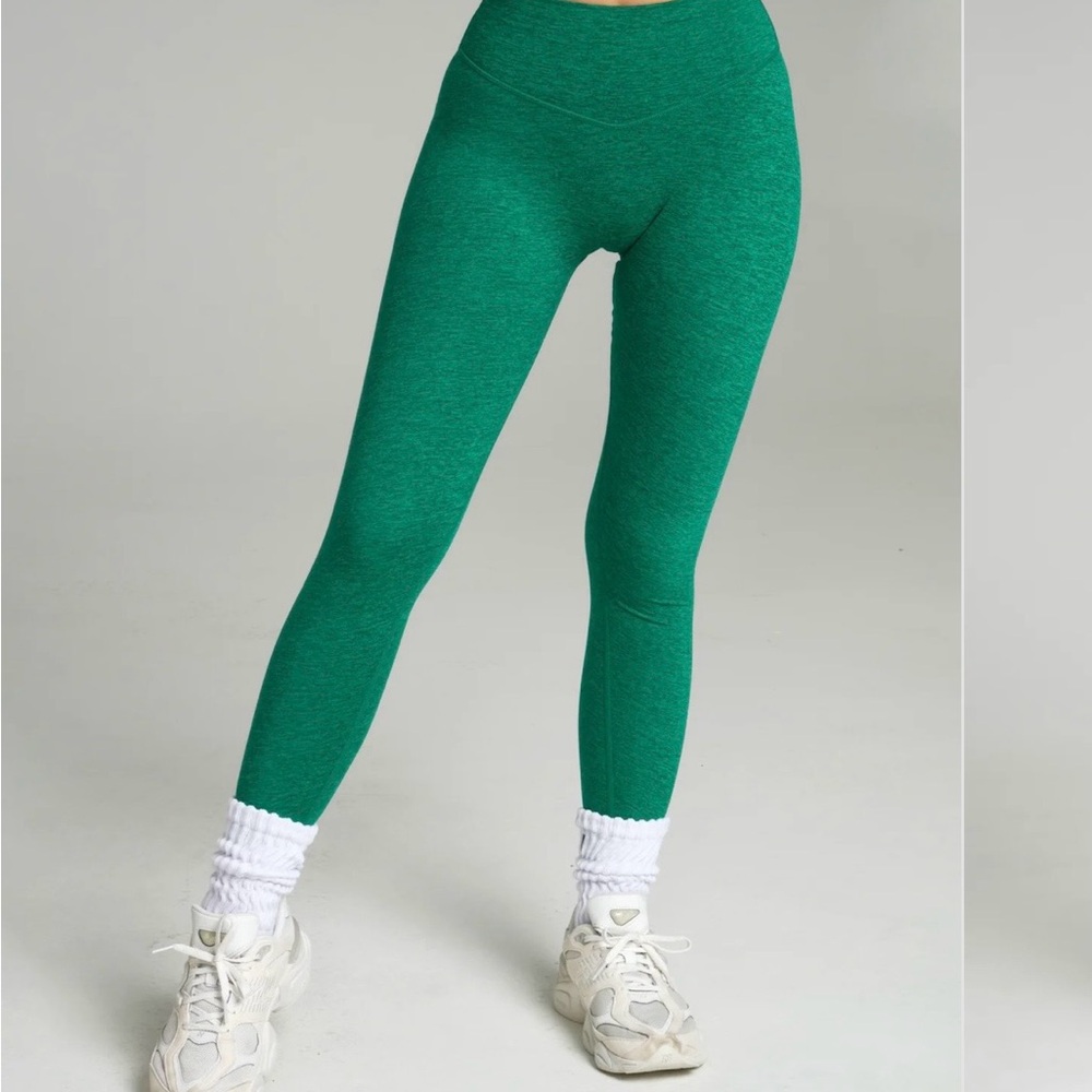 Seamless High-Waist Green Active Leggings